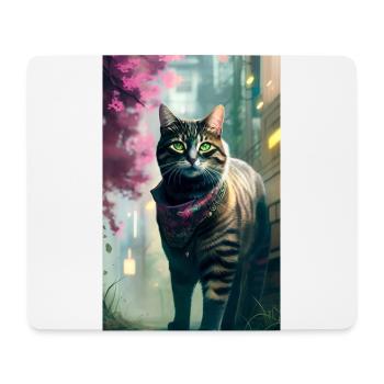 Inländisches kurzhaariges Katzenleben - Mousepad (Querformat) - Weiß - Vorne