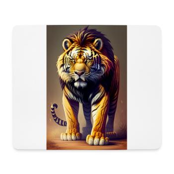 Tiger Lion mix - Mouse Pad (horizontal) - white - Front