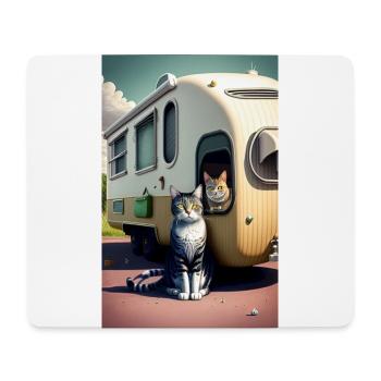 Die schönsten Erinnerungen entstehen beim Campen - Mousepad (Querformat) - Weiß - Vorne
