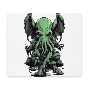 Monstre visqueux des tentacules d’Halloween Cthulhu - Tapis de souris (format paysage) - blanc - Devant
