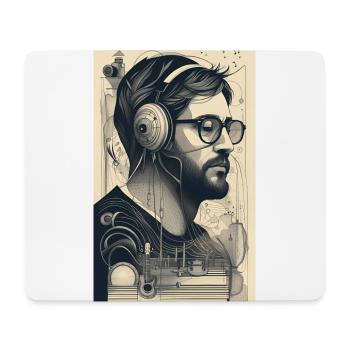 Music Man Poster - Mouse Pad (horizontal) - white - Front