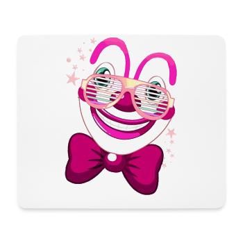 clown, rose, lunettes de soleil, carnaval, précis, alaaf - Tapis de souris (format paysage) - blanc - Devant