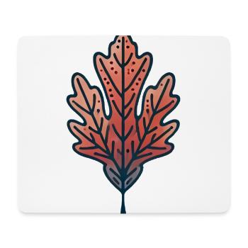Rustikale Herbstblatt-Illustration - Mousepad (Querformat) - Weiß - Vorne