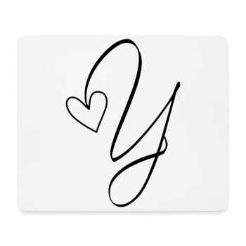 Letter Y Ypsilon Letter-Y Calligraphy - Mouse Pad (horizontal) - white - Front