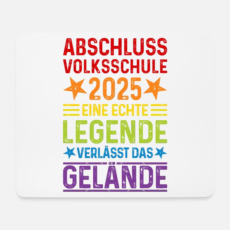 Volksschule Abschluss 2025 - Mousepad (Querformat) - Weiß