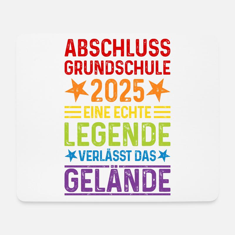 Grundschule Abschluss 2025 - Mousepad (Querformat) - Weiß