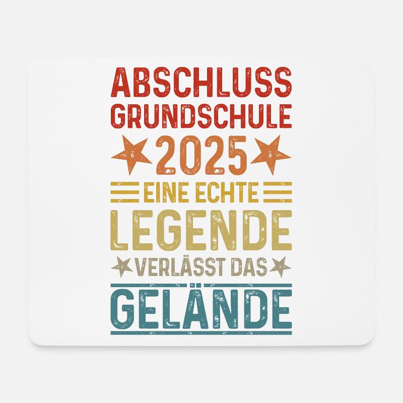 Abschluss Grundschule 2025 Legende Gelände - Mousepad (Querformat) - Weiß