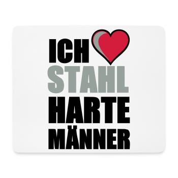 Stahlharte Männer Geschenk - Mousepad (Querformat) - Weiß - Vorne