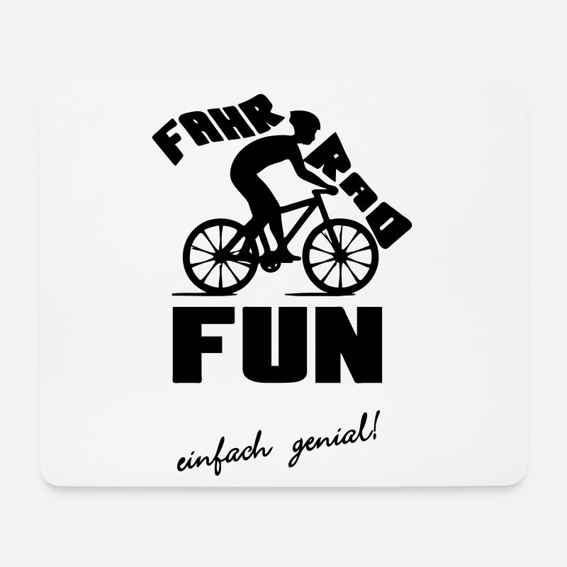 Fahrrad Fun Radfahrer Rad Sport Freizeit Geschenk - Mousepad (Querformat) - Weiß