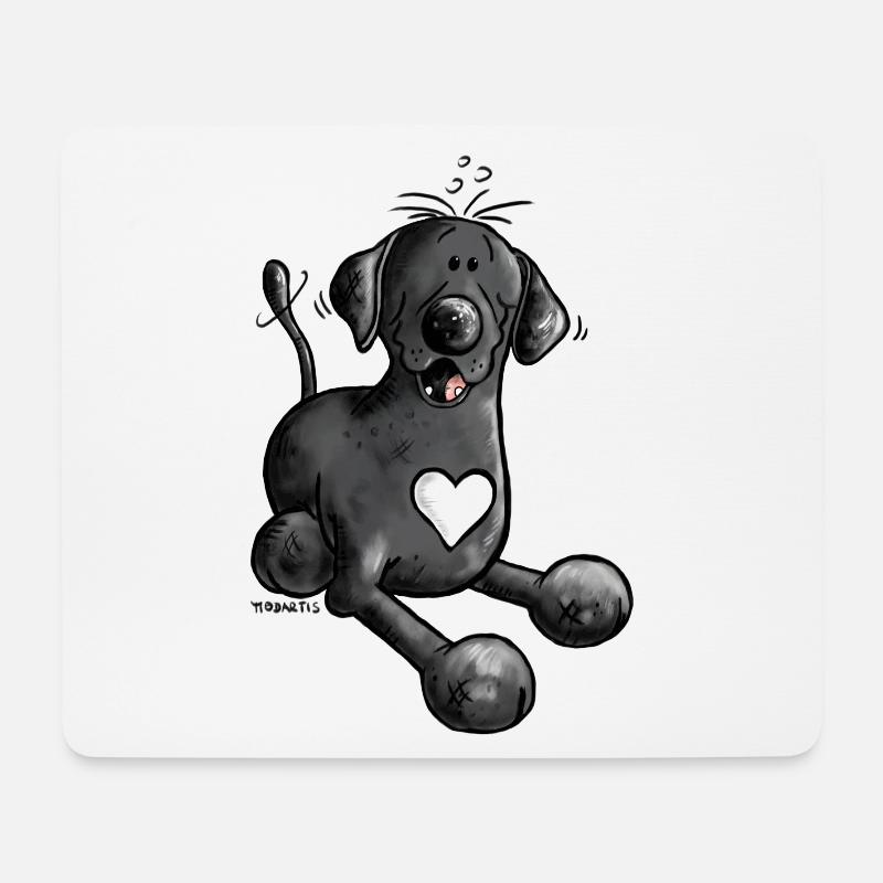 Labrador retriever chien comique design - Tapis de souris (format paysage) - blanc