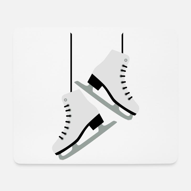 Skating Frau - Mousepad (Querformat) - Weiß