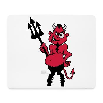 Fetter roter Teufel - Mousepad (Querformat) - Weiß - Vorne