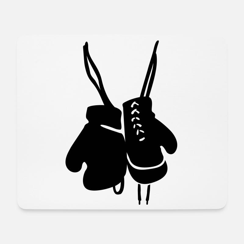 Boxhandschuhe - Mousepad (Querformat) - Weiß
