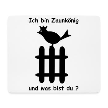 zaunkoenig vogel spruch - Mousepad (Querformat) - Weiß - Vorne