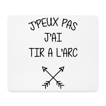 Tir A l'arc / Archer / Archère / Flèche / Sport - Tapis de souris (format paysage) - blanc - Devant