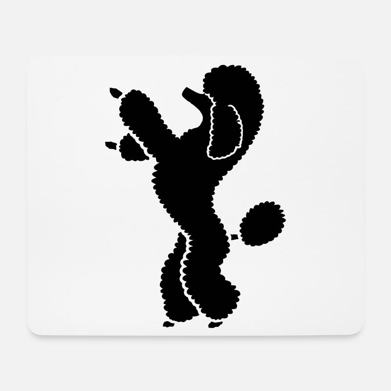 Pudel poodle - Mousepad (Querformat) - Weiß