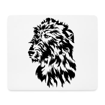 Irish Wolfhound Kopf - Mousepad (Querformat) - Weiß - Vorne