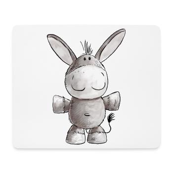 Kleiner Esel I Tiermotiv - Mousepad (Querformat) - Weiß - Vorne