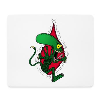 Alien Alien Monster - Mousepad (Querformat) - Weiß - Vorne