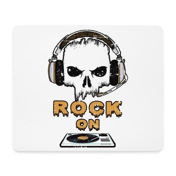 Rock Music On - Mouse Pad (horizontal) - white - Front
