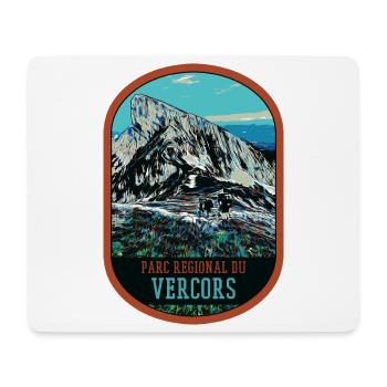 Illustration originale Parc Régional du Vercors - Tapis de souris (format paysage) - blanc - Devant