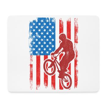 BMX États-Unis - Tapis de souris (format paysage) - blanc - Devant