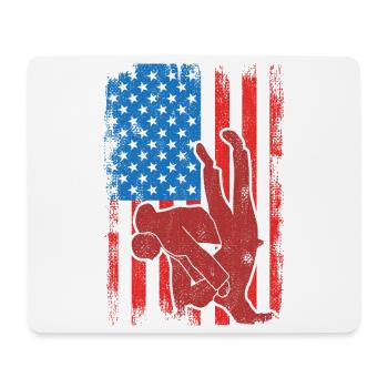 Judo USA Flag - Mouse Pad (horizontal) - white - Front