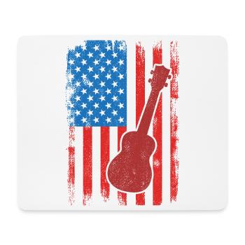 4. Juli USA Ukulele - Mousepad (Querformat) - Weiß - Vorne