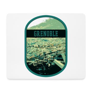 Panoramic Grenoble: Single View Cable Car - Mouse Pad (horizontal) - white - Front
