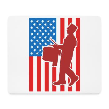 Drapeau de Drum USA - Tapis de souris (format paysage) - blanc - Devant