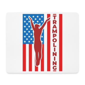 Trampolinspringen 4. Juli USA - Mousepad (Querformat) - Weiß - Vorne