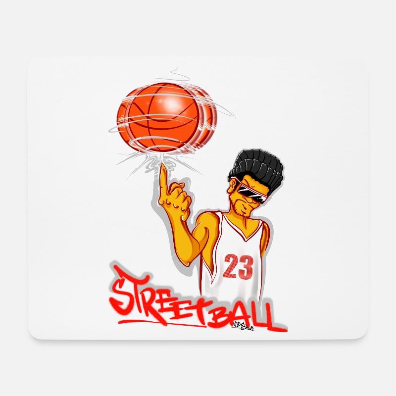 Streetball - Mousepad (Querformat) - Weiß
