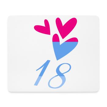 18. 18 JAHRE ALT. 18-jähriges JUBILÄUM. GEBURTSTAG 18 JAHRE. - Mousepad (Querformat) - Weiß - Vorne