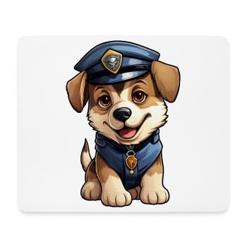 Chien Policier - Tapis de souris (format paysage) - blanc - Devant