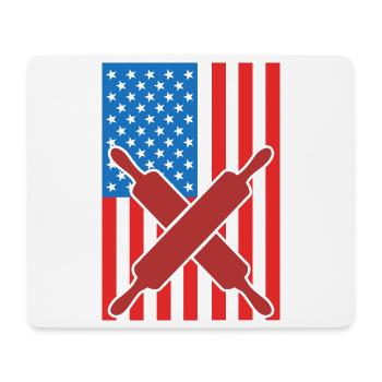 4. Juli USA Backen - Mousepad (Querformat) - Weiß - Vorne