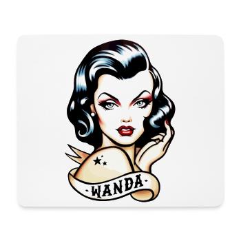 Retro Tattoo Inspired Wanda Design - Mouse Pad (horizontal) - white - Front