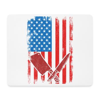 US Flagge Schlachter - Mousepad (Querformat) - Weiß - Vorne