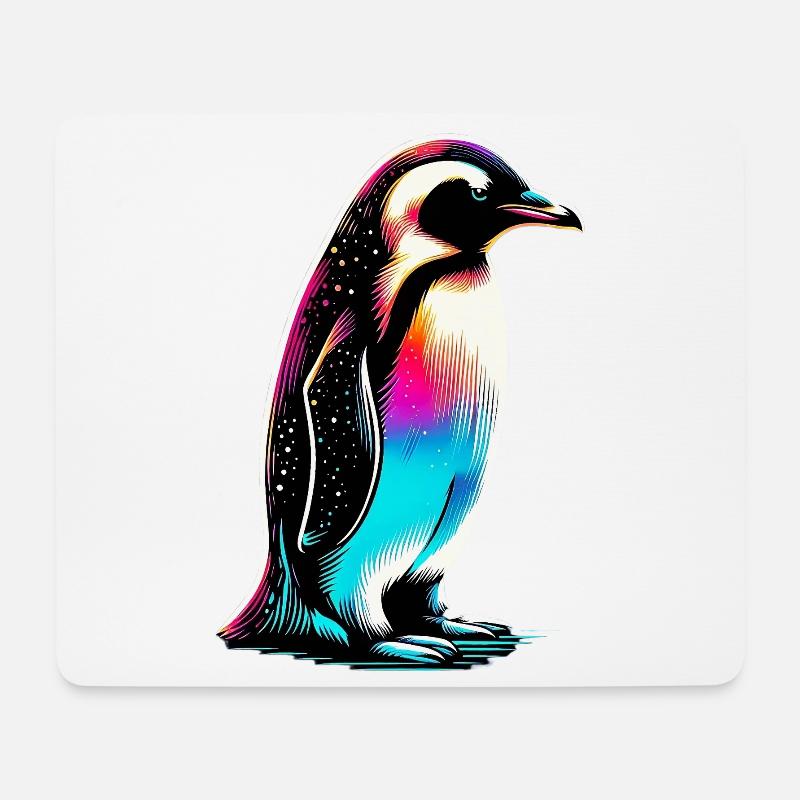 Pinguin - Mousepad (Querformat) - Weiß