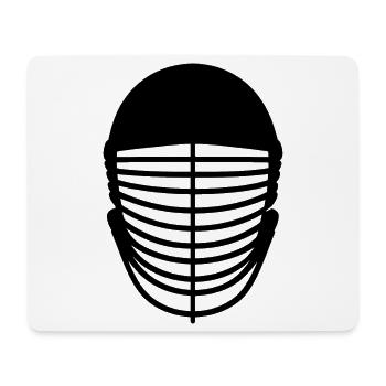 Fencing mask - Mouse Pad (horizontal) - white - Front