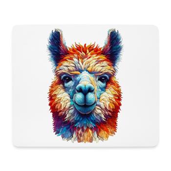 Alpaga - Tapis de souris (format paysage) - blanc - Devant
