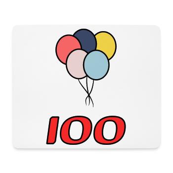 100. 100 ANS. 100e ANNIVERSAIRE. ANNIVERSAIRE 100 - Tapis de souris (format paysage) - blanc - Devant