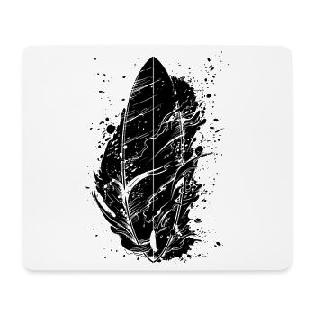 Planche de surf Graffiti - Tapis de souris (format paysage) - blanc - Devant