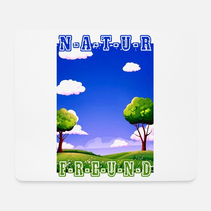 Natur Mensch - Mousepad (Querformat) - Weiß