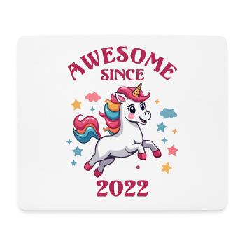 Greatsince 2022 - Licorne d’anniversaire d’enfants - Tapis de souris (format paysage) - blanc - Devant