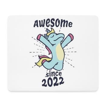 Fantastique depuis 2022 - Licorne d’anniversaire d’enfants - Tapis de souris (format paysage) - blanc - Devant