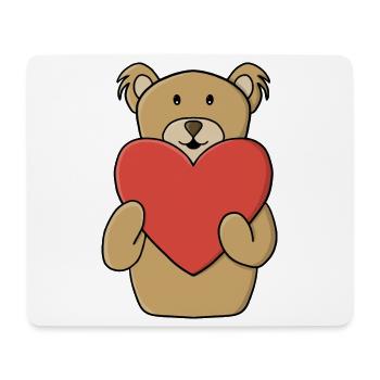 Je t’aime - Tapis de souris (format paysage) - blanc - Devant