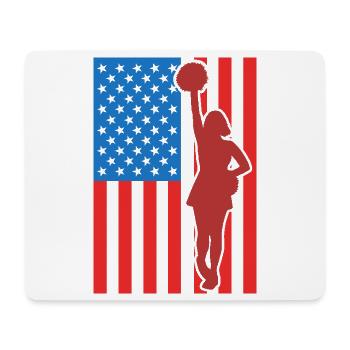 Cheerleading USA Flag - Mouse Pad (horizontal) - white - Front