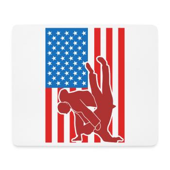 Patriotic Judo Fighter - Mouse Pad (horizontal) - white - Front