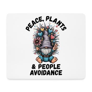 Peace, Plants and People Avoidance - Mouse Pad (horizontal) - white - Front