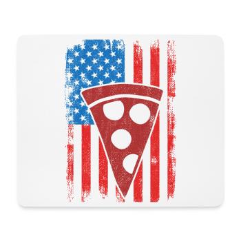 4th of July US Pizza - Mouse Pad (horizontal) - white - Front